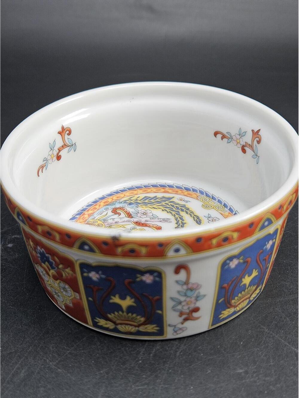 Vintage Ardalt Japan Lenwile China Imari Foo Dog Porcelain Ramekin Baker Dish 4"